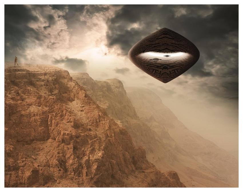 Digital Graphic Spaceship Science Fiction Alien