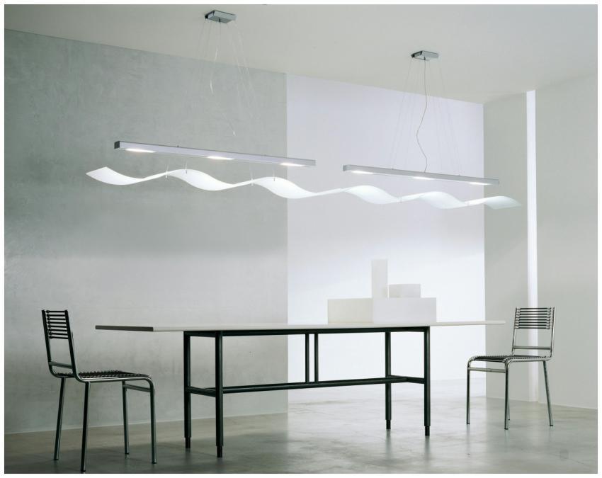 A contemporary minimalist room with sleek furnitur