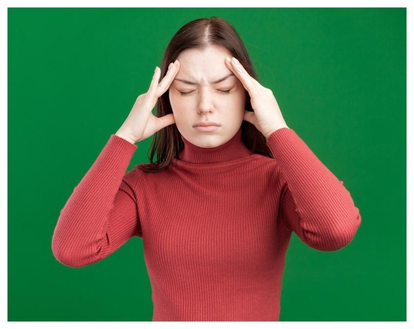 Woman Headache Ayurvedic Medicine Pretty