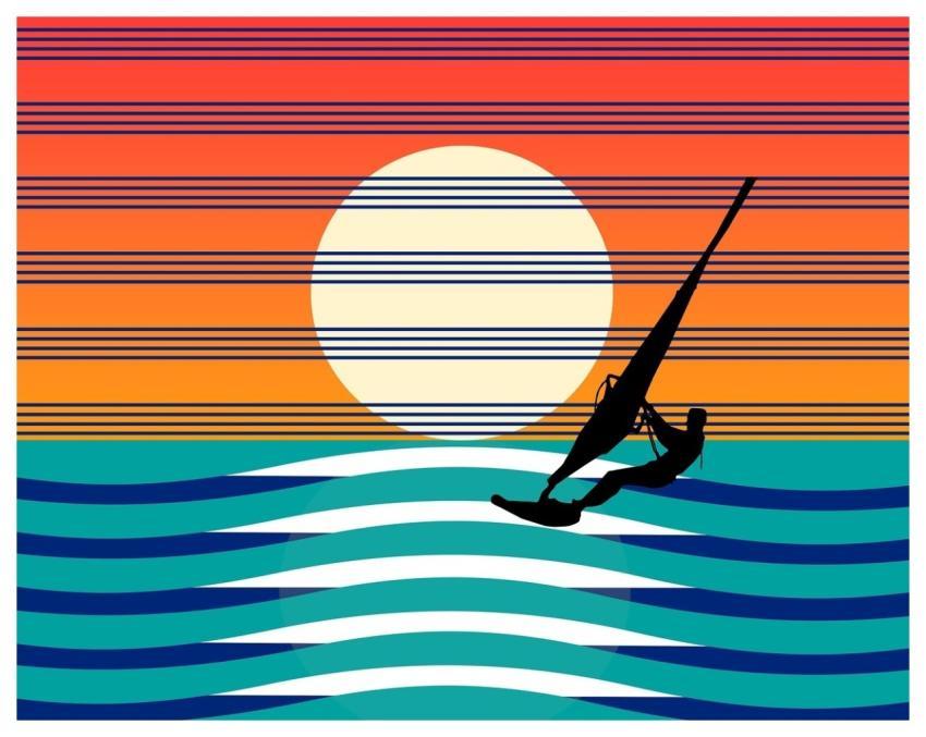 Waves Nature Windsurfer Hd Wallpaper