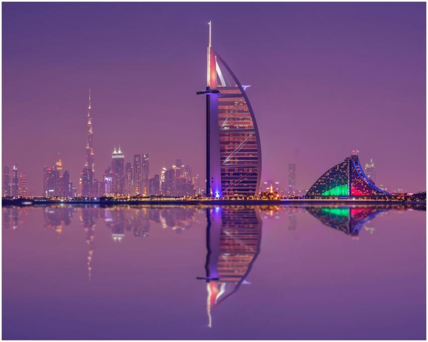 Captivating night scene showcasing Burj Al Arab an
