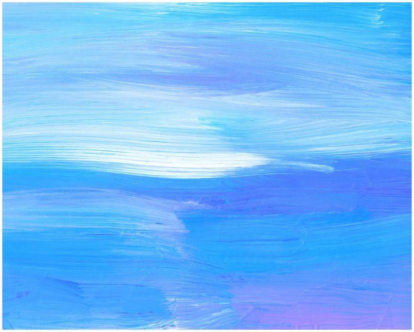 A colorful abstract painting with blue and purple