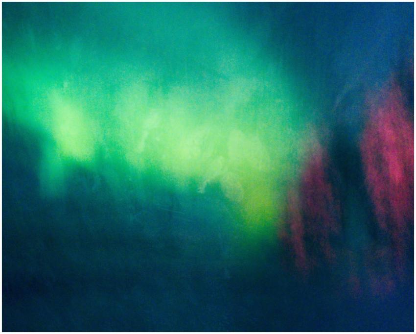 Vibrant abstract artwork depicting a luminous nort