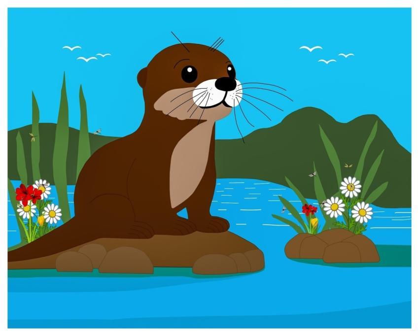 Otter Pond Water Flower Background
