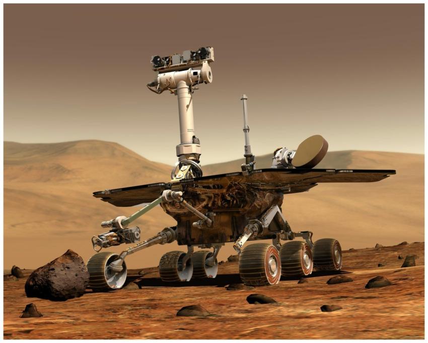 Mars exploration rover conducting research on Mart
