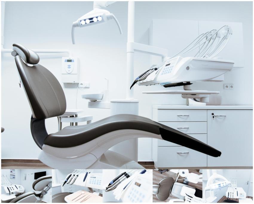 A modern dental clinic interior showcasing a denta