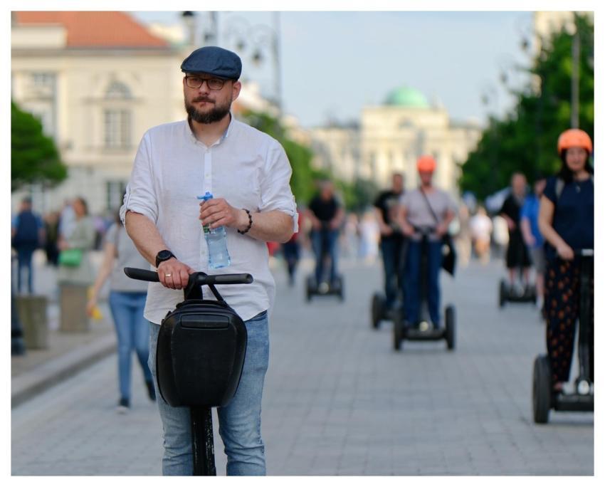 People Going Scooters Street