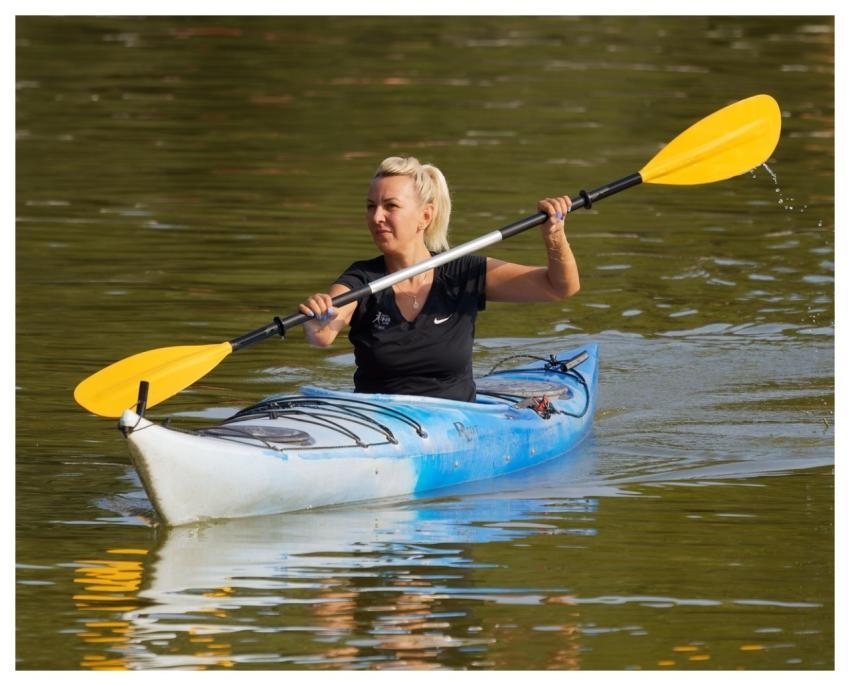 Woman Nature Rowing Kayak