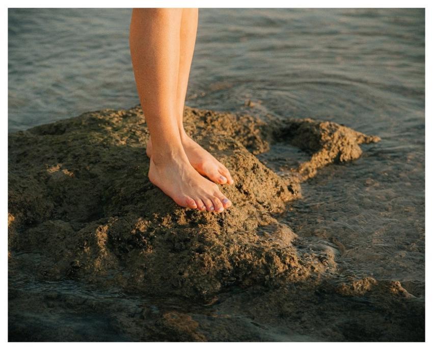Barefoot Human Feet Sea Ocean