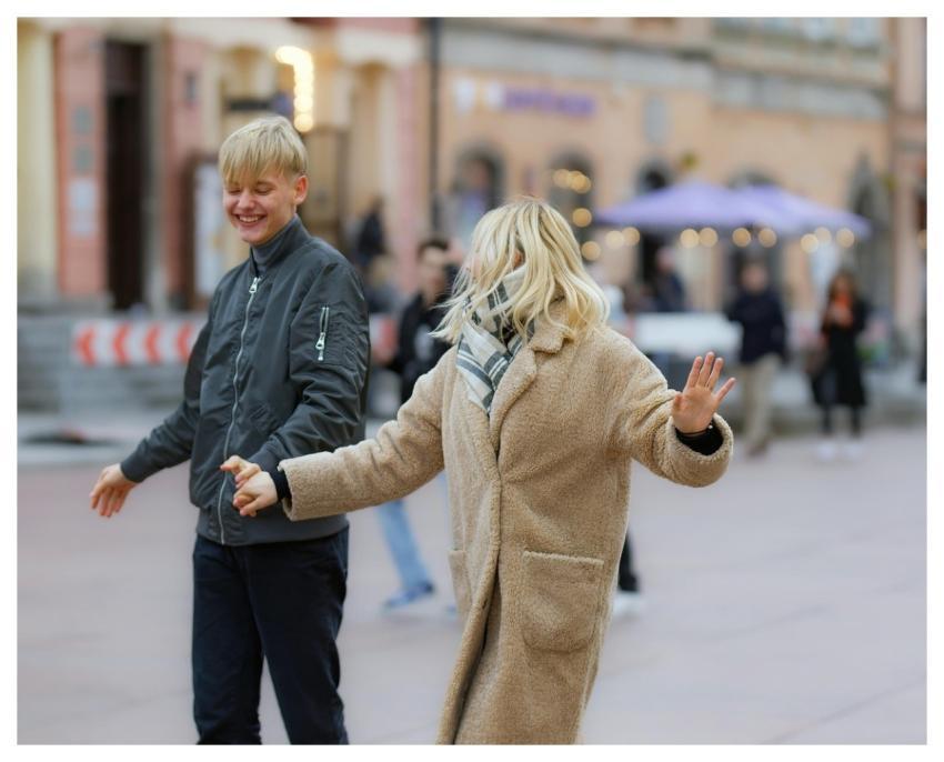 Couple Tourists Street People