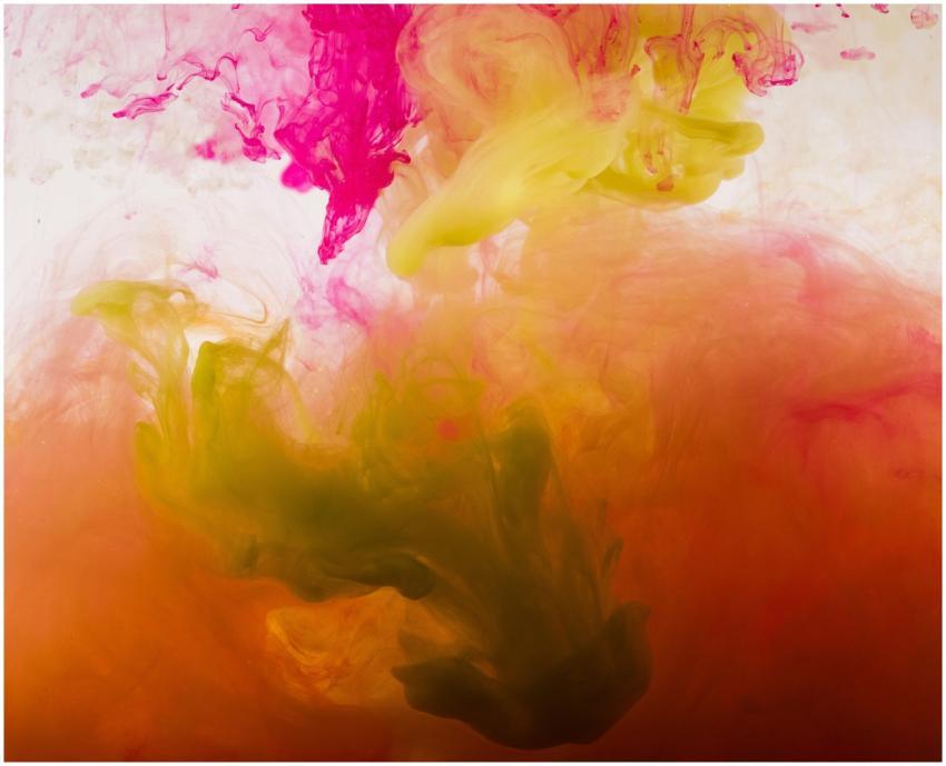 Colorful abstract inks seamlessly blend, creating