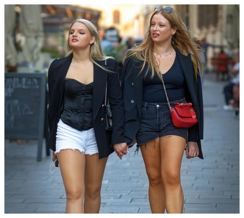 Girls Casual Walking Together