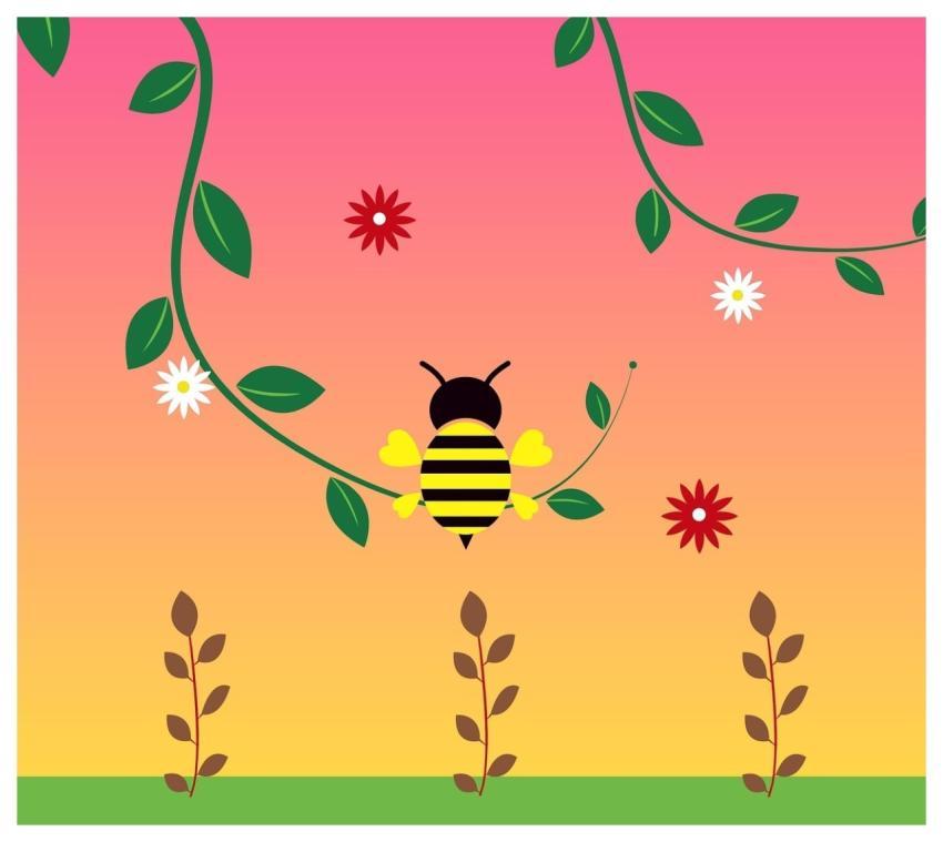 Bumblebee Flower Background Vines Flowers