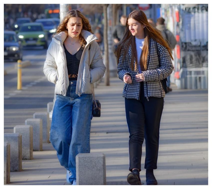 Women Sidewalk City People