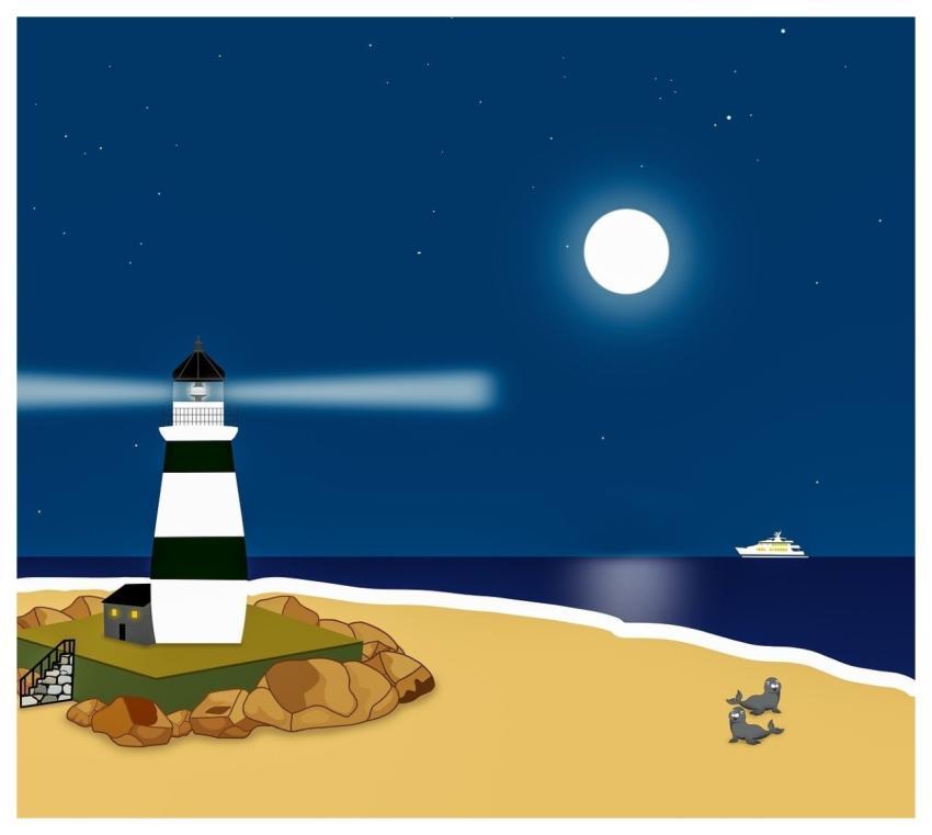 Lighthouse Seals Rocks 4K Wallpaper 1920X1080