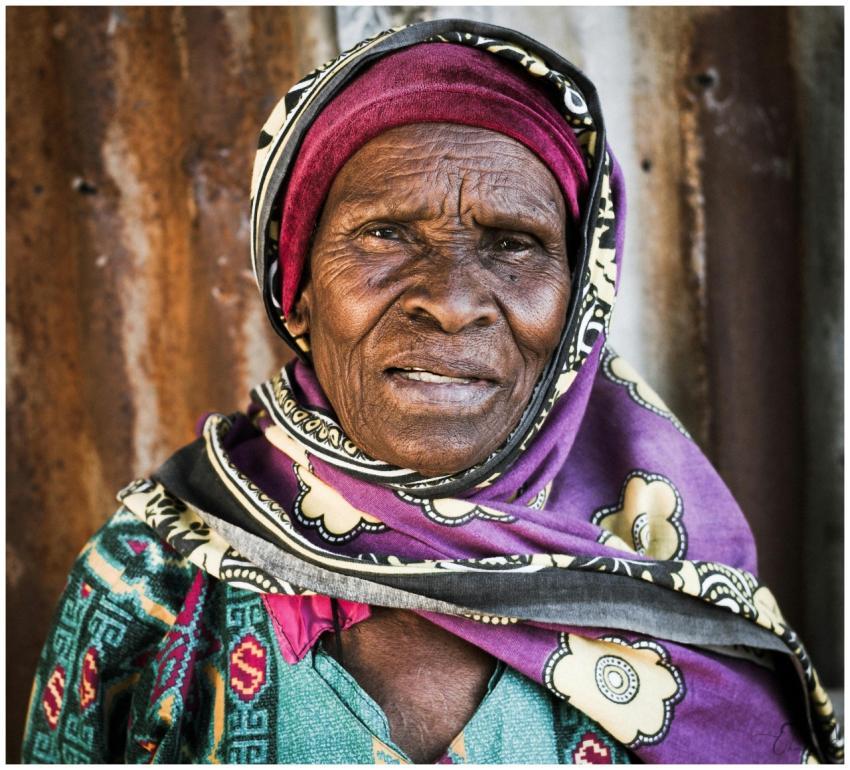 Close-up portrait of a senior woman wearing a vibr