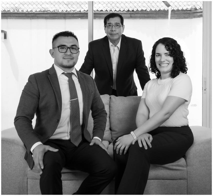 Elegant group business portrait featuring a profes