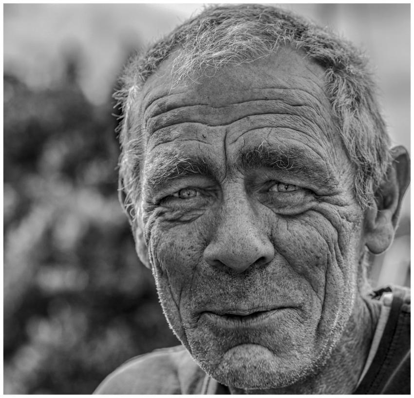 Portrait Senior Man Black