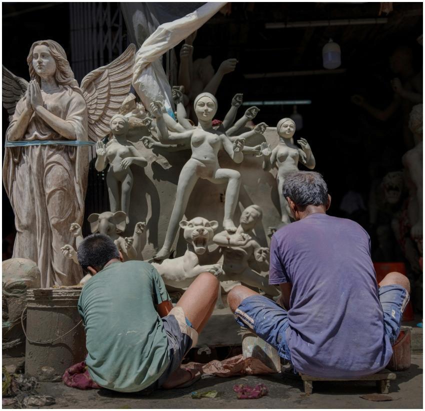 Artisans Sculpting Traditional Religious