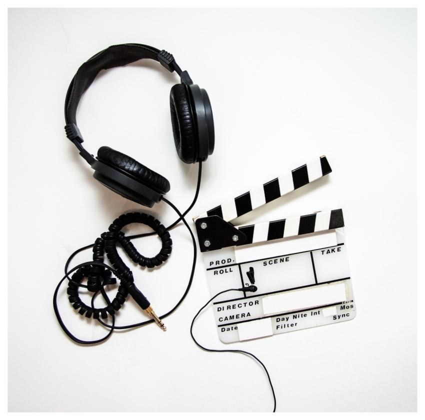 Headphones Clapper Clapperboard Film