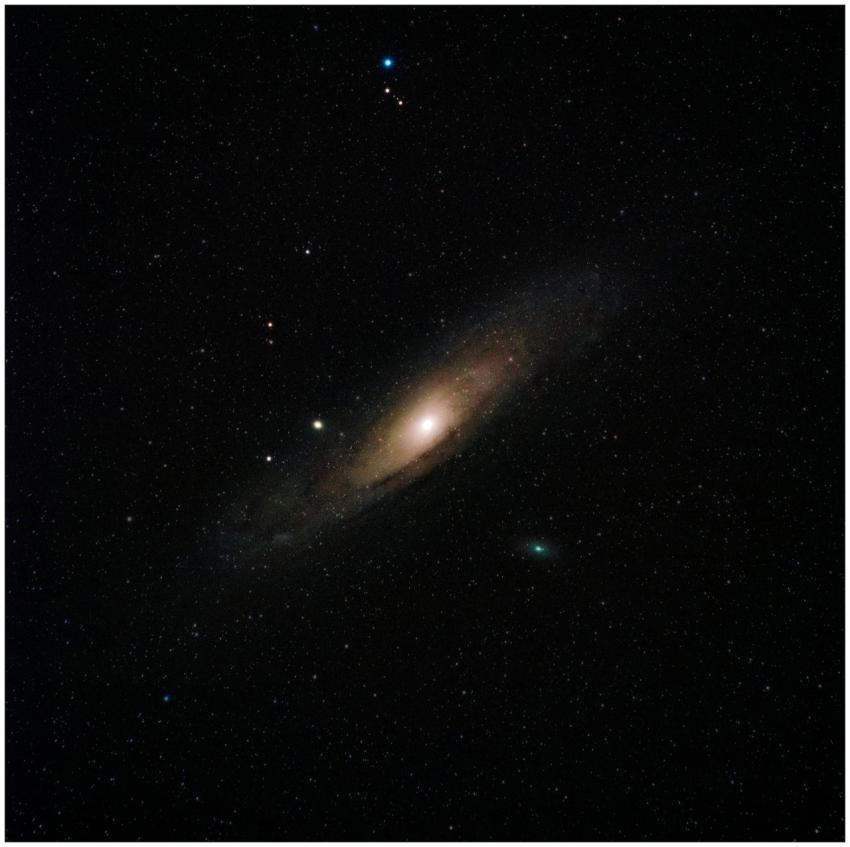 Capture of the majestic Andromeda Galaxy surrounde