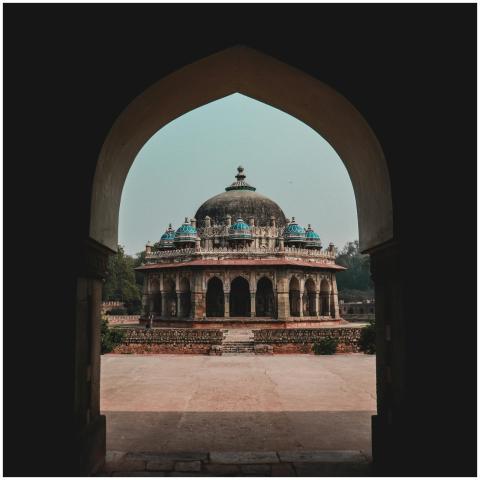 Exterior view of Tomb of Isa Khan located inside H