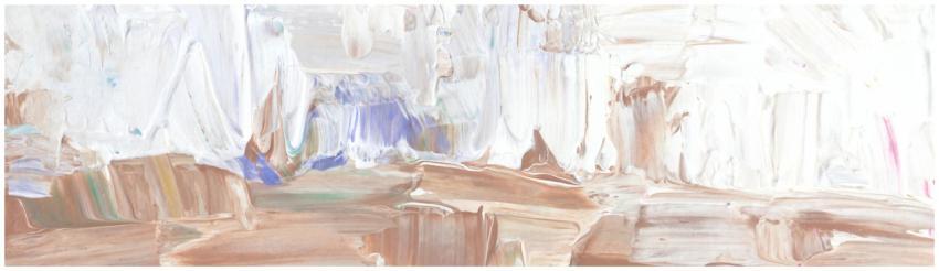 Textured abstract art featuring light brown and wh