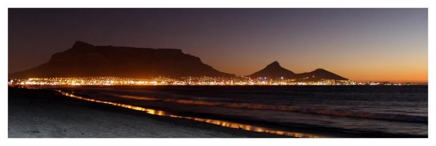 Table Mountain Cape Town Night Shot Night Sky