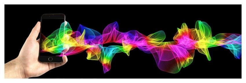 Mobile Phone Smartphone Hand Particles