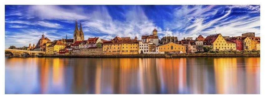 Panorama Regensburg River Bridge