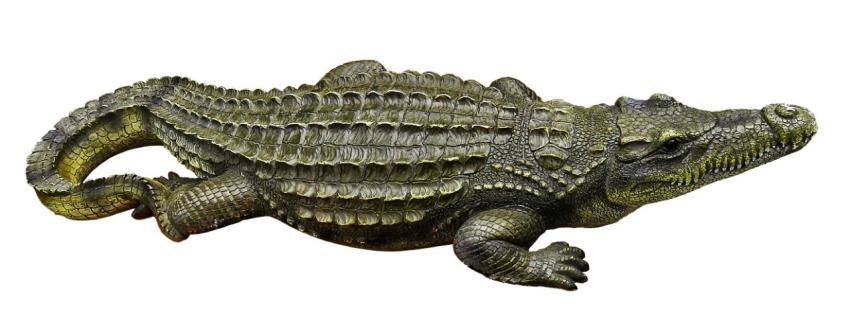 Crocodile Metal Figure Art Figure Horticulture