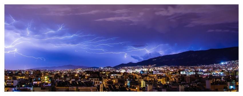 Thunder Lightning City Panorama