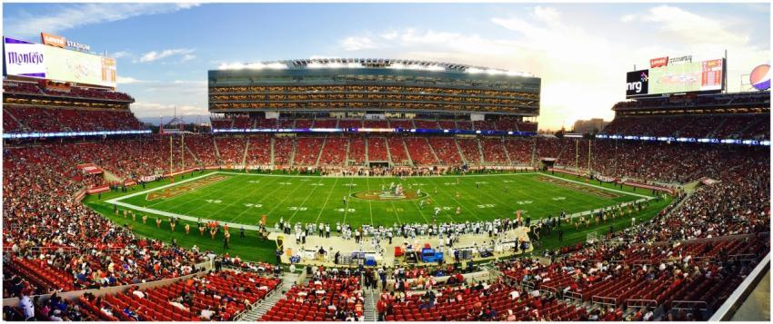 A stunning panoramic shot of Levi's Stadium in San