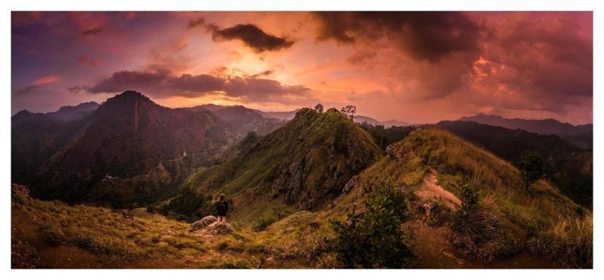 Mountains Sunset Nature Panorama