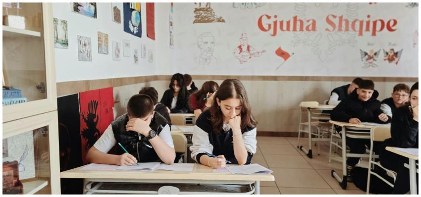 Teenagers focusing on studies in an education sett