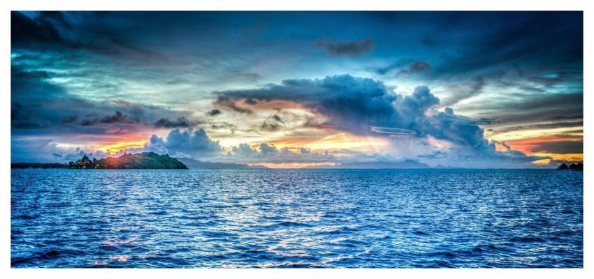 Bora-Bora French Polynesia Sunset Ocean