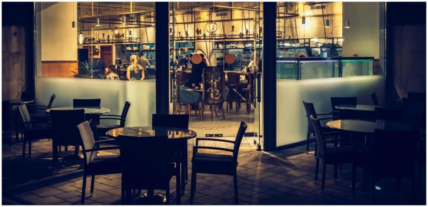 Cozy outdoor dining area at night in Sochi, featur