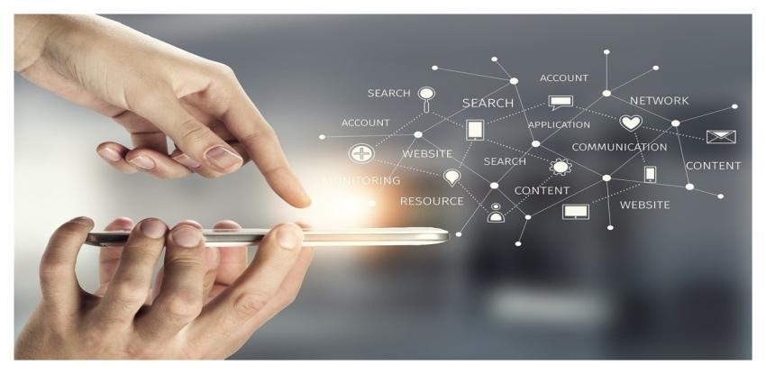 Hand Business Technology Data