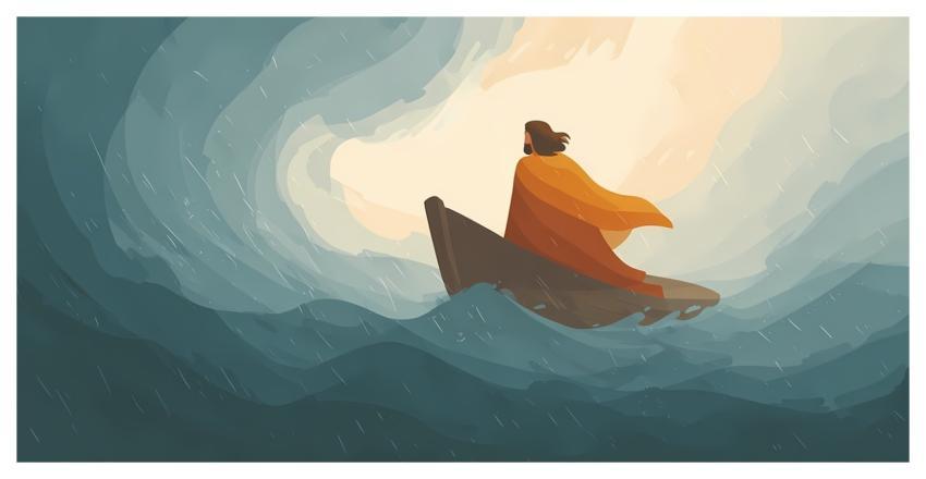 Spiritual Serene Ancient Robed