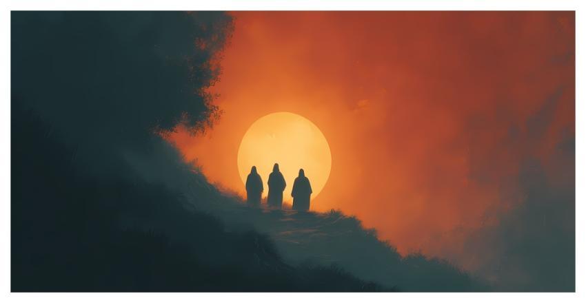 Spiritual Serene Ancient Robed