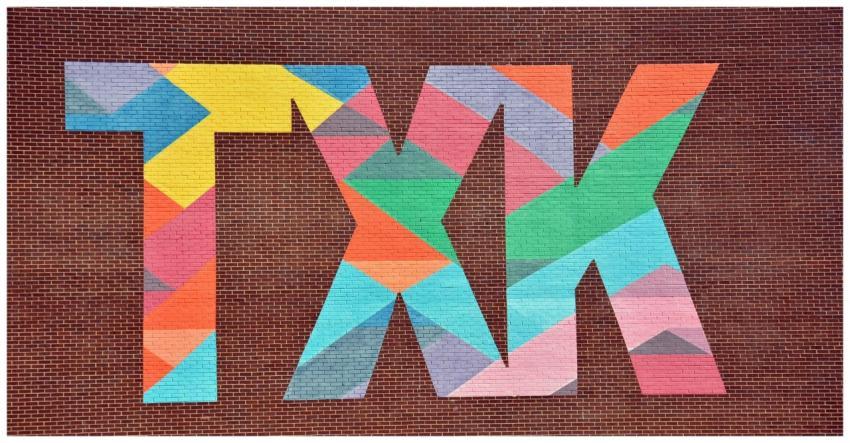 Colorful Abstract Mural Brick