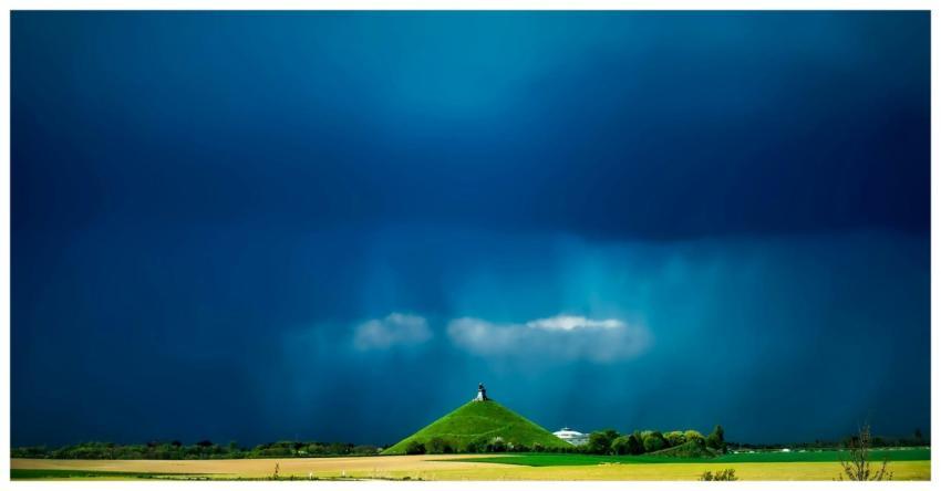 Stormy skies over the Waterloo Battle Memorial, ic