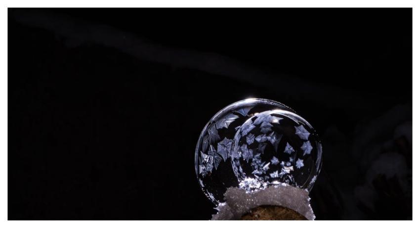 Frosty Winter Bubble Ice