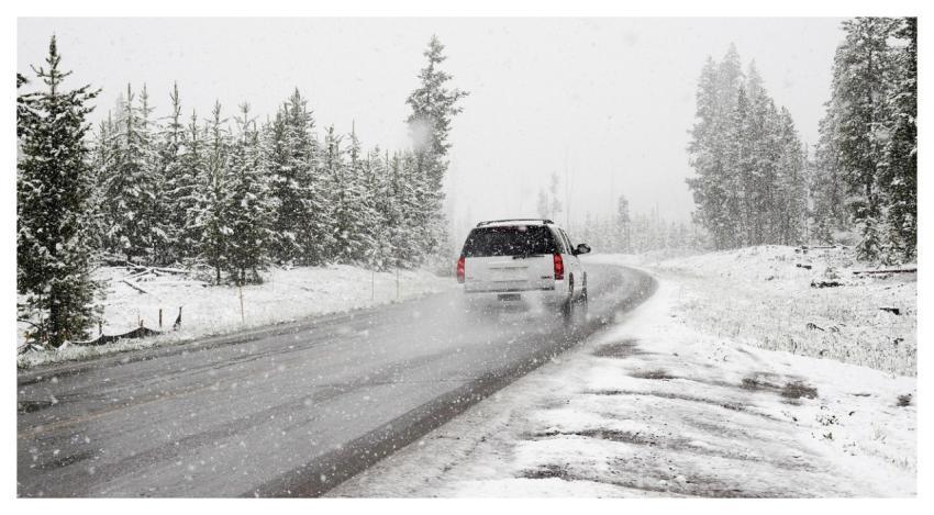 Snow Road Suv Winter