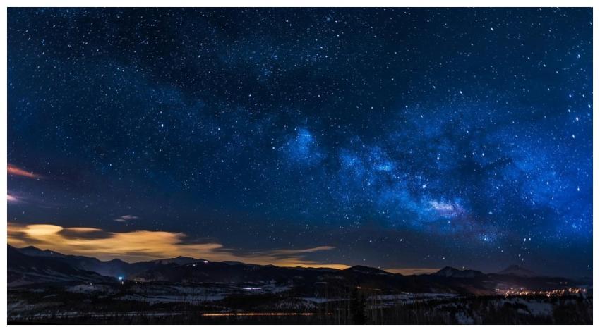 A breathtaking view of the Milky Way galaxy illumi