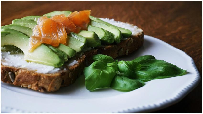 A delicious, healthy meal with avocado and smoked