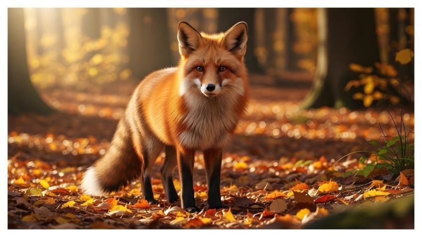 Fox Red Autumn Forest