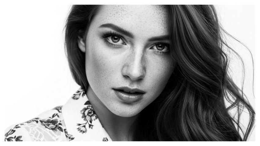 Woman Portrait Freckles Elegance