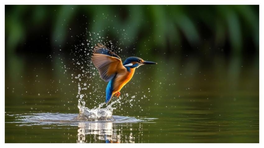 Kingfisher Bird Water Splash