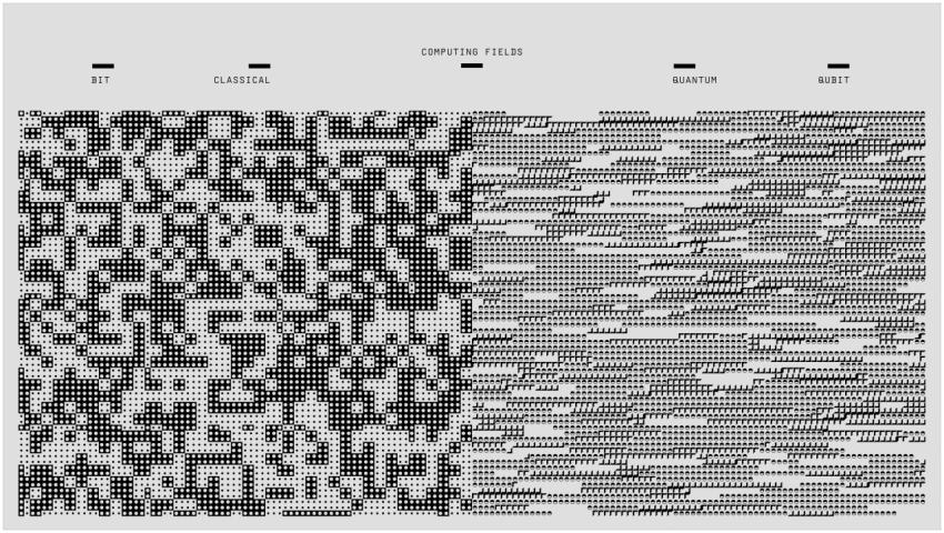 Abstract design showcasing computing fields with g